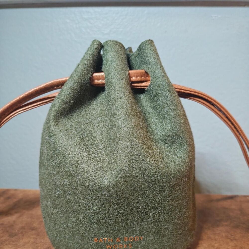 Bath-body-works Women's Green and Khaki Bag